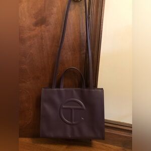 Telfar eggplant bag